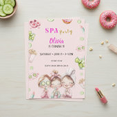 Spa Party Invitation Girls Pamper Birthday 招待状