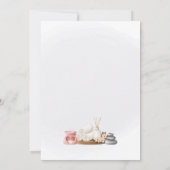 Spa Party Invitation, Natural Calm Refresh Pamper 招待状 (裏面)