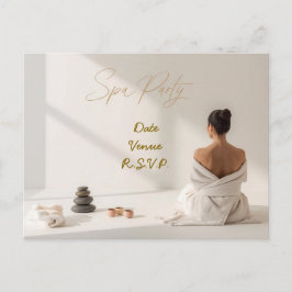 Spa Party Minimal Wellness Design ポストカード