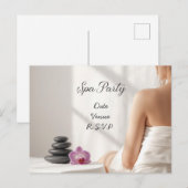 Spa Party Minimal Wellness Design ポストカード (正面/裏面)