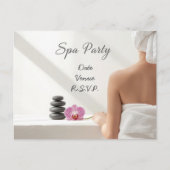 Spa Party Minimal Wellness Design ポストカード (正面)