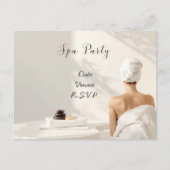 Spa Party Minimal Wellness Design ポストカード (正面)