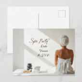 Spa Party Minimal Wellness Design ポストカード (正面/裏面)