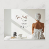 Spa Party Minimal Wellness Design ポストカード (正面)