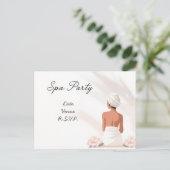Spa Party Minimal Wellness Design ポストカード (スタンド正面)