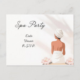 Spa Party Minimal Wellness Design ポストカード