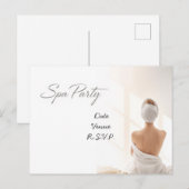 Spa Party Minimal Wellness Design ポストカード (正面/裏面)