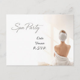 Spa Party Minimal Wellness Design ポストカード