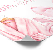 Spa Party Pink Birthday Hair Sign ポスター (角)