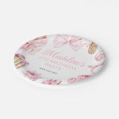 Spa Party Pink Birthday Party ペーパープレート (アングル)