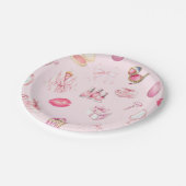 Spa Party Pink Birthday Party ペーパープレート (アングル)