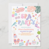 Spa Party Sleepover Glam Birthday Invitation 招待状 (正面)