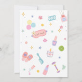 Spa Party Sleepover Glam Birthday Invitation 招待状 (裏面)