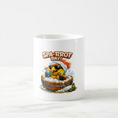 Spa-rrrot Day Funny Parrot Spa Relax Design コーヒーマグカップ (中央)