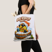 Spa-rrrot Day Funny Parrot Spa Relax Design トートバッグ (クローズアップ)