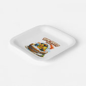 Spa-rrrot Day Funny Parrot Spa Relax Design ペーパープレート (傾斜あり)