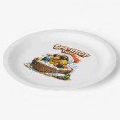 Spa-rrrot Day Funny Parrot Spa Relax Design ペーパープレート (アングル)