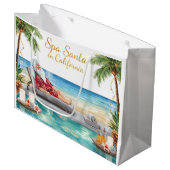 Spa Santa in LA – Merry Christmas  ラージペーパーバッグ (正面アングル)