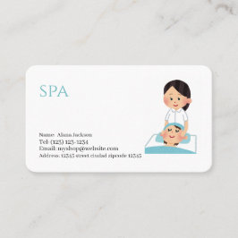 spa  services editable   business card 名刺