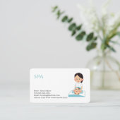 spa  services editable   business card 名刺 (スタンド正面)