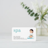 spa  services editable   business card 名刺 (スタンド正面)