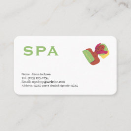 spa  services editable   business card 名刺