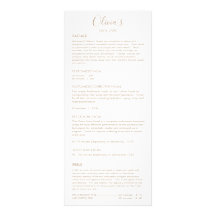 Spa Skincare White Service Price Menu