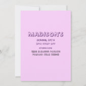 Spa Sleepover Birthday Party Invitation-Girls Spa 招待状 (裏面)