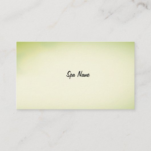 Spa store business cards 名刺 (裏面)