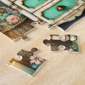 Spa Vanity Shabby Chic Wellness Cabinet ジグソーパズル (側面)