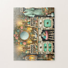 Spa Vanity Shabby Chic Wellness Cabinet ジグソーパズル