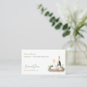 Spa Wellness Salon Yoga Massage Elegant Green Gold 名刺 (スタンド正面)