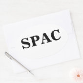 SPACのステッカー 楕円形シール (封筒)