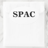 SPACのステッカー 楕円形シール (バッグ)