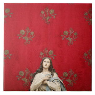 Spaccanapoli教会の新しい彫像、ナポリ タイル