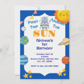 Space 1st Trip Around the Sun birthday 招待状 (正面)