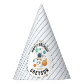 Space Adventure 1st Birthday | Outer Space パーティーハット (正面)