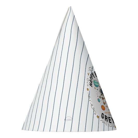 Space Adventure 1st Birthday | Outer Space パーティーハット (左)