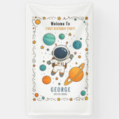 Space Adventure 1st Birthday | Outer Space 横断幕 (縦)