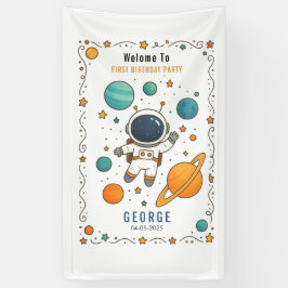 Space Adventure 1st Birthday | Outer Space 横断幕