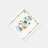 Space Adventure 1st Birthday | Outer Space Party スタンダードカクテルナプキン (角)