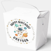 Space Adventure 1st Birthday | Outer Space Party フェイバーボックス (裏面)