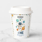 Space Adventure 1st Birthday | Outer Space Party 紙コップ (正面)