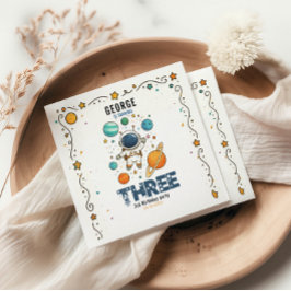 Space Adventure 3rd Birthday | 宇宙パーティー スタンダードカクテルナプキン
