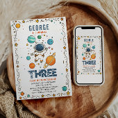 Space Adventure 3rd Birthday | Outer Space Party 招待状