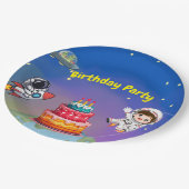 Space Adventure Birthday  ペーパープレート (アングル)
