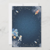  Space Adventure Birthday Invitation | Watercolor 招待状 (裏面)