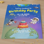Space Adventure Birthday Invite 招待状