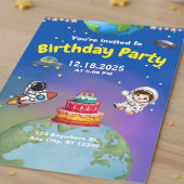 Space Adventure Birthday Invite 招待状