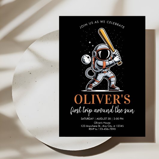 Space Adventure Party Invitation – Astronaut Theme 招待状